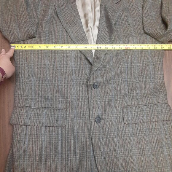 Jos. A. Bank Men's 40R Wool Cashmere Herringbone Sports Coat Two Button - Picture 13 of 16